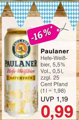 Wiglo Wunderland Paulaner Hefe-Weißbier Angebot