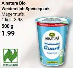 Globus Alnatura Bio Weidemilch Speisequark Angebot