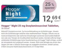 Alliance Healthcare Hoggar Night 25 mg Doxylaminsuccinat Tabletten Angebot