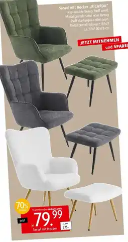 Zurbrüggen Sessel mit Hocker ,,RICARDA" Angebot