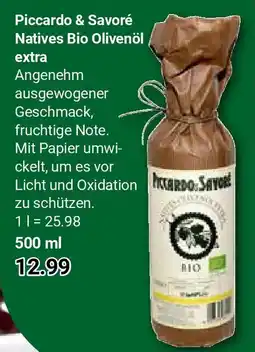 Globus Piccardo & Savoré Natives Bio Olivenöl extra Angebot