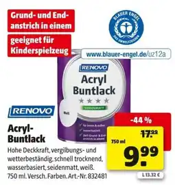 Hagebau RENVOVO Acryl-Buntlack Angebot