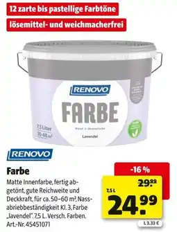 Hagebau RENOVO Farbe Angebot