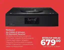 Hirsch und Ille Technics' SA-C100EG-K Schwarz CD-Netzwerk Receiver Angebot