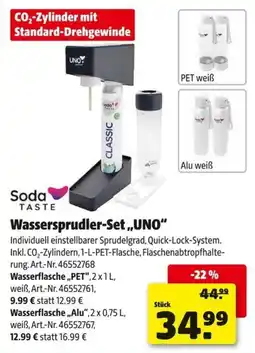 Hagebau Wassersprudler-Set „UNO“ Angebot