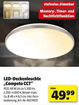 Hagebau LED-Deckenleuchte „Competo CCT“ Angebot