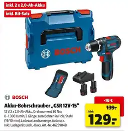 Hagebau BOSCH Akku-Bohrschrauber „GSR 12V-15“ Angebot