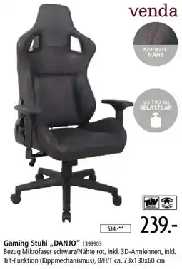 Zurbrüggen Venda Gaming Stuhl ,,DANJO" Angebot