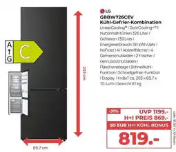 Hirsch und Ille LG GBBW726CEV Kühl-Gefrier-Kombination Angebot