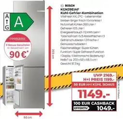 Hirsch und Ille BOSCH KGN39EIAF Kühl-Gefrier-Kombination Angebot