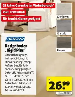 Hagebau RENOVO Designboden „Rigid Plus“ Angebot