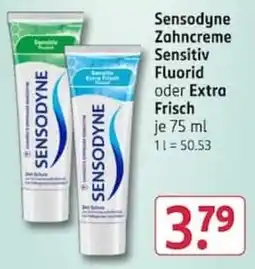Rossmann Sensodyne Zahncreme Sensitive Fluorid oder Extra Frisch Angebot