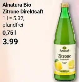 Globus Alnatura Bio Zitrone Direktsaft Angebot