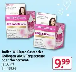 Rossmann Judith Williams Cosmetics Kollagen Aktiv Tagescreme oder Nachtcreme Angebot