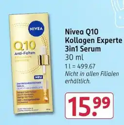 Rossmann Nivea Q10 Kollagen Experte 3in1 Serum Angebot