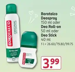 Rossmann Borotalco Deospray Angebot