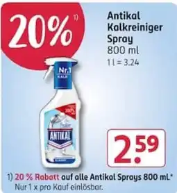 Rossmann Antikal Kalkreiniger Spray Angebot