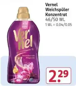 Rossmann Vernel Weichspüler Konzentrat Angebot