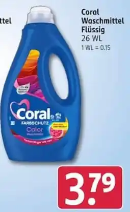 Rossmann Coral Waschmittel Flüssig Angebot