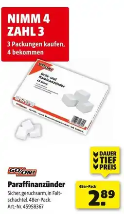 Hagebau GO!ON! Paraffinanzünder Angebot