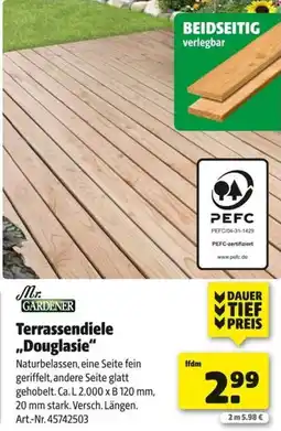 Hagebau Mr. GARDENER Terrassendiele „Douglasie“ Angebot