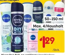 Rusta Nivea Deo Roll-on und Spray Angebot