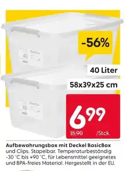 Rusta Auffbewahrungsbox mit Deckel BasicBox Angebot