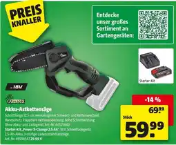 Hagebau Mr. GARDENER Akku-Astkettensäge Angebot