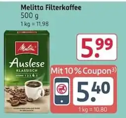 Rossmann Melitta Filterkaffee Auslese Angebot