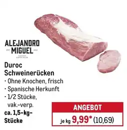 METRO ALEJANDRO MIGUEL Duroc Schweinerücken Angebot