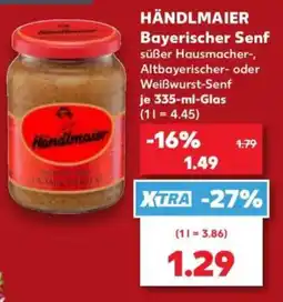 Kaufland Händlmaier Bayerischer Senf Angebot