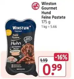Rossmann Winston Gourmet Hund Feine Pastete Huhn Angebot