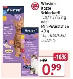 Rossmann Winston Katze Schleckerli Angebot