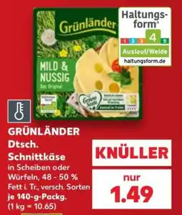 Kaufland GRÜNLÄNDER Schnittkäse Angebot