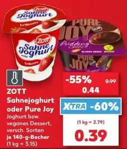 Kaufland ZOTT Sahnejoghurt oder Pure Joy Angebot