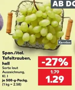 Kaufland Span./ital. Tafeltrauben, hell Angebot