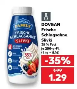 Kaufland DOVGAN FAMILY Frische Schlagsahne Slivki Angebot
