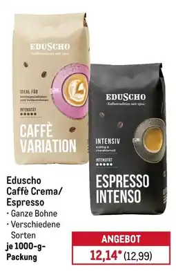 METRO Eduscho Caffè Crema/Espresso Angebot
