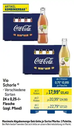 METRO Vio Schorle Angebot