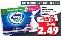 Kaufland Zewa Wisch & Weg Küchenpapier, Original Angebot