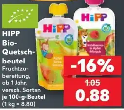 Kaufland HIPP Bio-Quetschbeutel Fruchtzubereitung Angebot