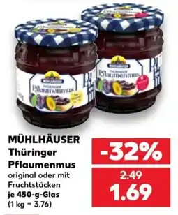 Kaufland MÜHLHÄUSER Thüringer Pflaumenmus Angebot