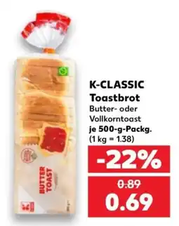 Kaufland K-CLASSIC Toastbrot Angebot