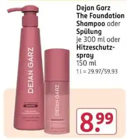Rossmann Dejan Garz The Foundation Shampoo oder Spülung Angebot