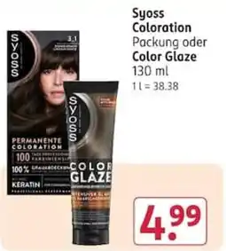 Rossmann Syoss Coloration Color Glaze Angebot