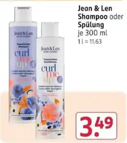Rossmann Jean & Len Shampoo oder Spülung Angebot