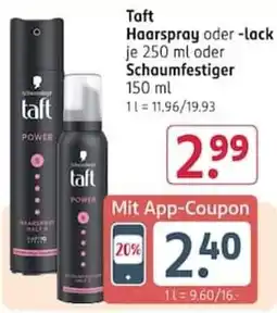 Rossmann Taft Haarspray oder -lack Angebot