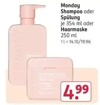 Rossmann Monday Shampoo oder Spülung oder Haarmaske Angebot