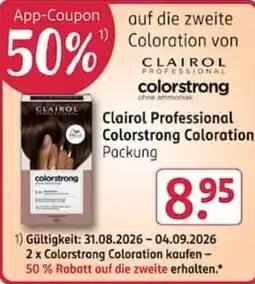Rossmann Clairol Professional Colorstrong Coloration Packung Angebot