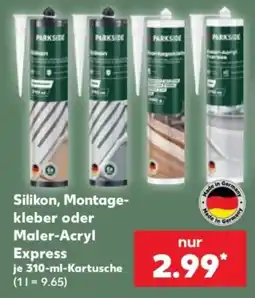 Kaufland PARKSIDE Silikon, Montagekleber oder Maler-Acryl Express Angebot